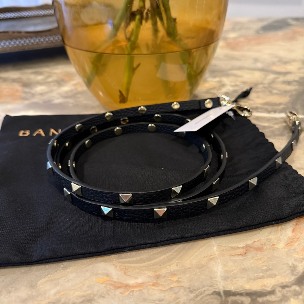 NWT✨ Bandolier Sarah Black Leather Studded Strap - Picture 4 of 7